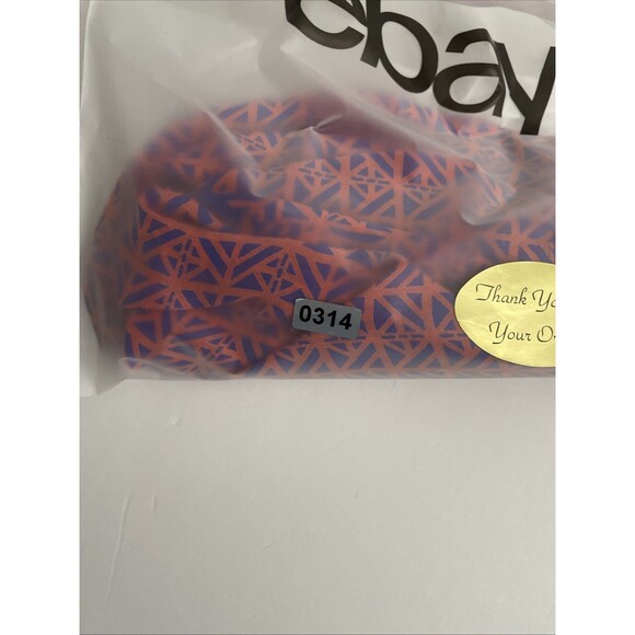 Everly Sheer Sleeveless Blouse S Purple Orange Geometric Print  Lightweight Top - Picture 8 of 8